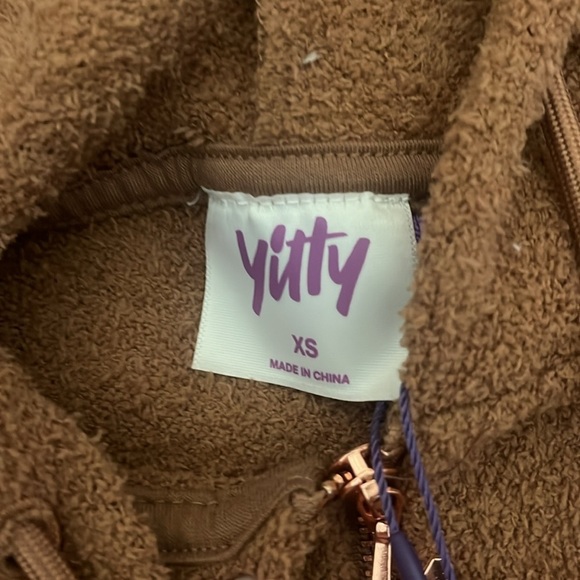 Yitty Zip Up Hoodie Teddy Bear Heart at Back Size XS New With Tag - Picture 9 of 12